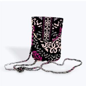 Vera Bradley Canterberry Magenta Cell Phone Bag With Chain Shoulder Strap